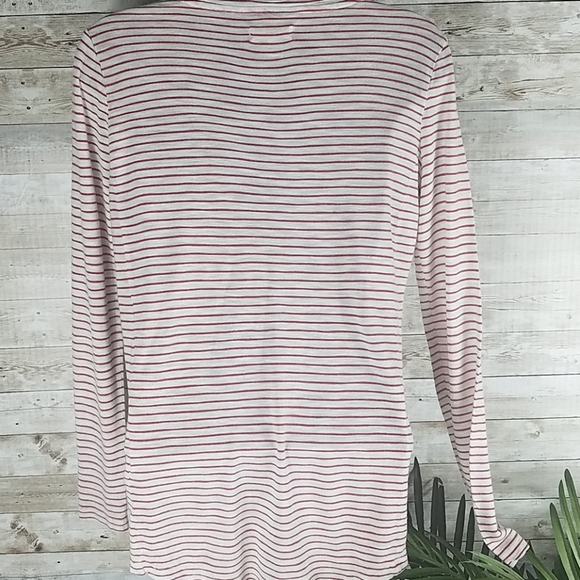 MadeWell, Red/white stripes, long sleeves pullover, Sz XS - Picture 4 of 5